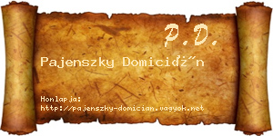 Pajenszky Domicián névjegykártya